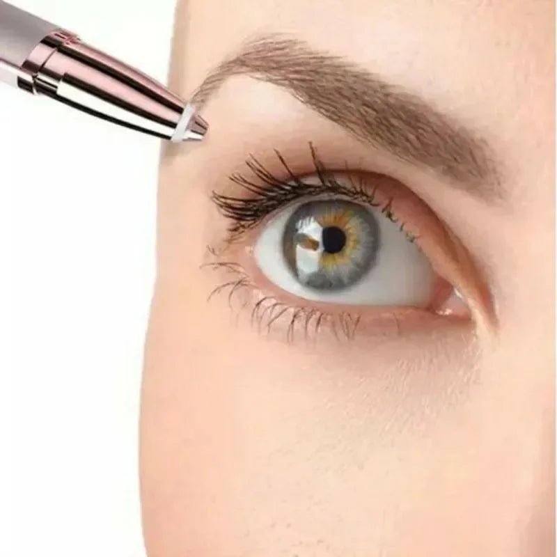 Electric Eyebrow Trimmer Mini Portable Rechargeable Hair Remover C536-whlte