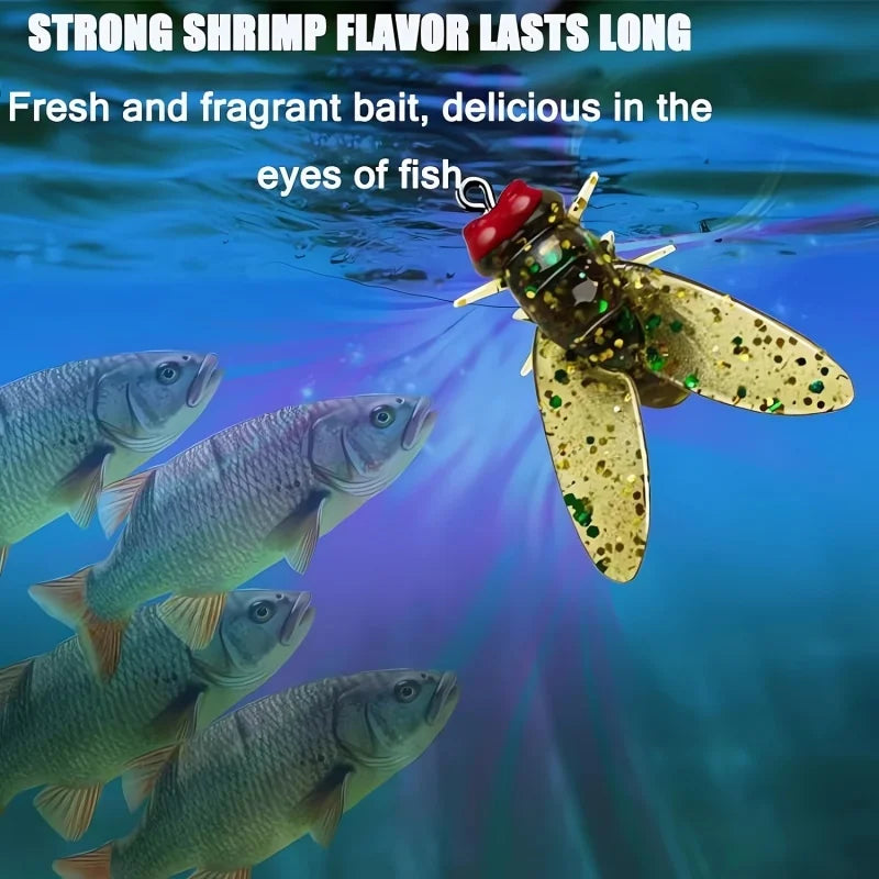 20PCS/Box Bionic Fly Fishing Bait Soft Hook for Salmon Trout