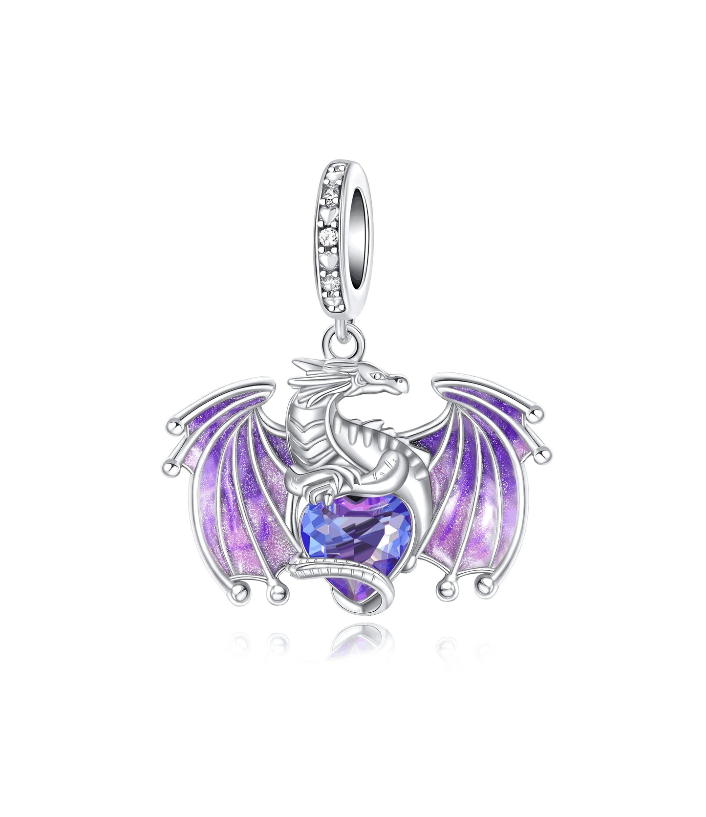 Sterling Silver 925 Angel Wing Heart Bird Charms for Bracelets and Necklaces Women's Fine DIY Jewelry Gifts