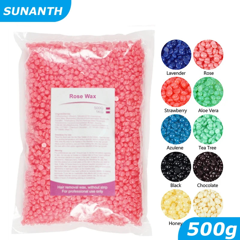 Painless Hard Wax Beans for Bikini and Body Hair Removal with Heating Wax Machine - Fast and Gentle Depilatory Solution