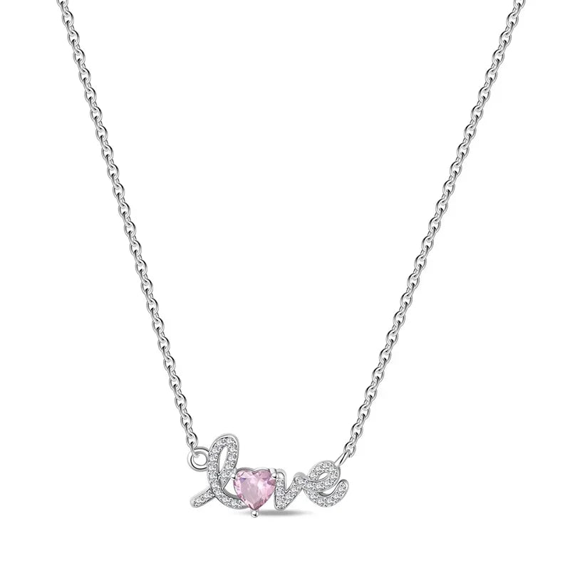 Original 925 Sterling Silver Heart Skull Necklace Ring and Cross Bracelet Set with Zircon Accents for Halloween and Valentine Gifts