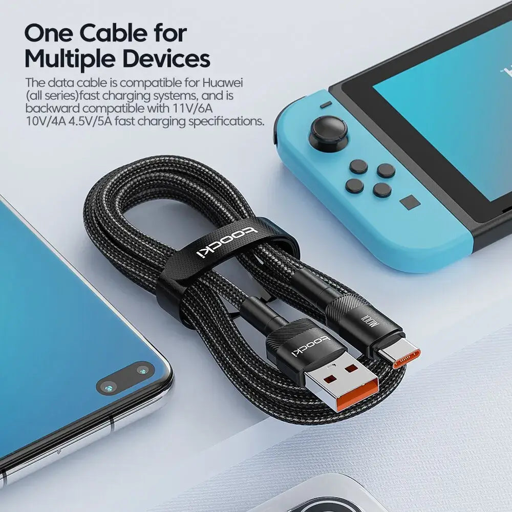 Toocki USB Type C Cable Fast Charging USB C Charger Cord 1m 2m