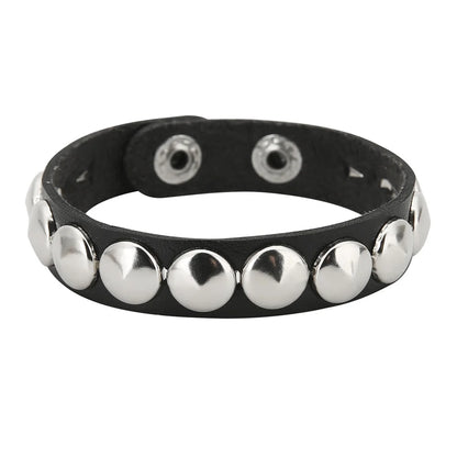 Gothic Punk Cat Heart Leather Bracelet For Women And Men
