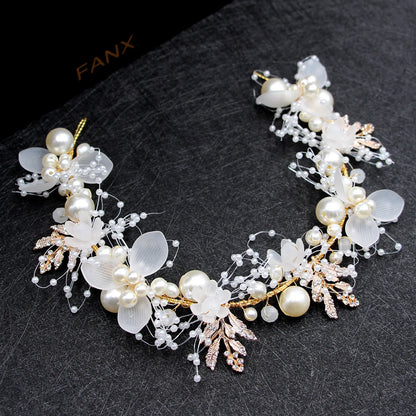 Chinese Retro Flower Hair Pins and Side Clips with Rhinestones for Women and Girls Elegant Hanfu Dress Accessories