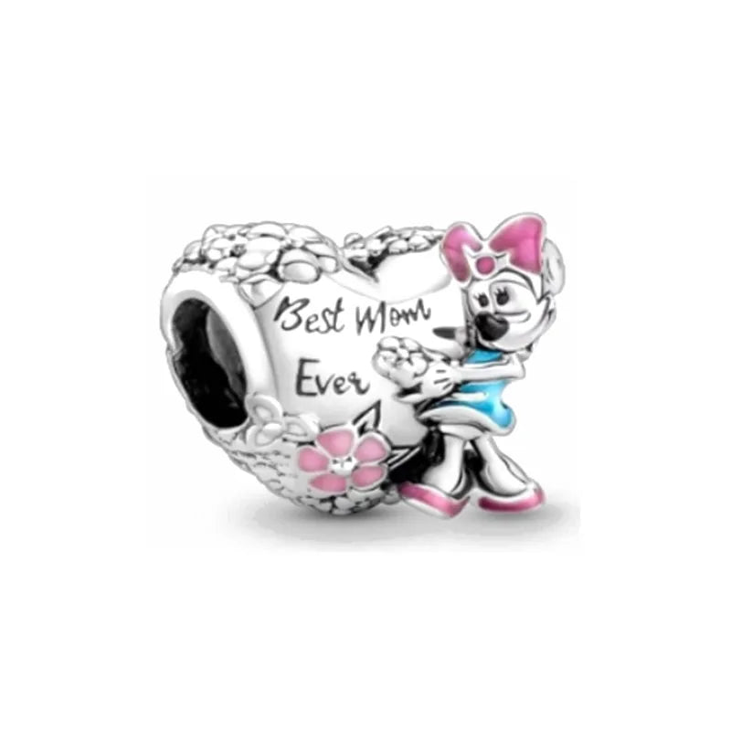 2025 Hot Selling 925 Silver Red Bow Rabbit Pendant Girl Beads for European Original Bracelet DIY Exquisite Jewelry