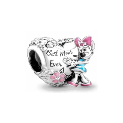 2025 Hot Selling 925 Silver Red Bow Rabbit Pendant Girl Beads for European Original Bracelet DIY Exquisite Jewelry