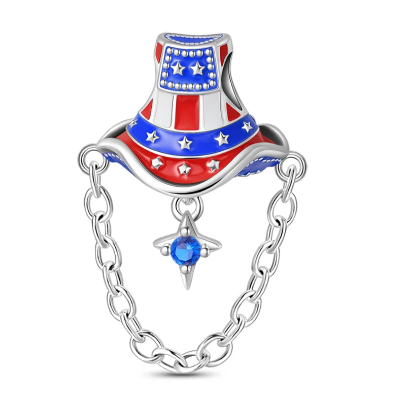 925 Sterling Silver Luminous Lantern Angel Cat Charm