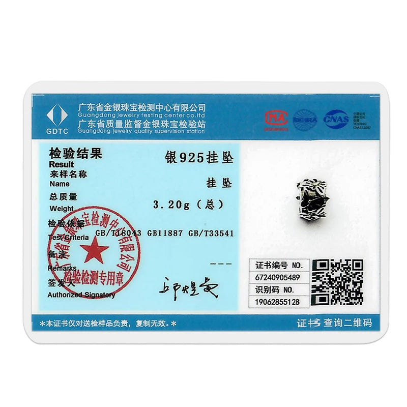 925 Sterling Silver Owl Bow Zircon Charm Beads Pendant