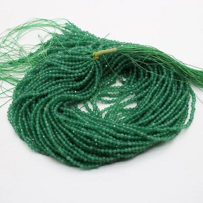 Green Agate Faceted Spacer Beads for DIY Jewelry Making - Necklace and Bracelet Accessories 38cm