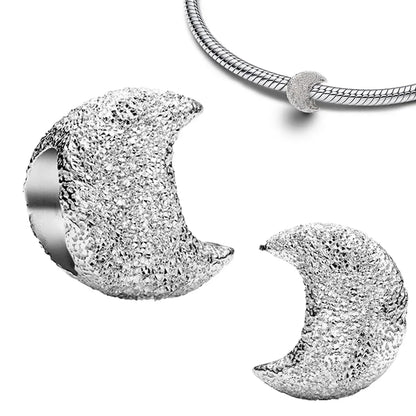 925 Sterling Silver Gold Star Moon Heart Charms Beads for DIY Jewelry Gifts