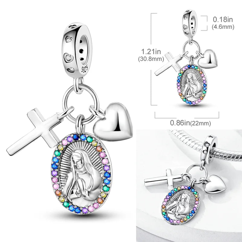 Pink Butterfly Luminous Firefly Dangle Charms 925 Sterling Silver Beads for DIY Jewelry KTC661