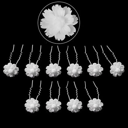 Elegant Pearl Beaded Hairpin Set for Wedding and Fashion Styling