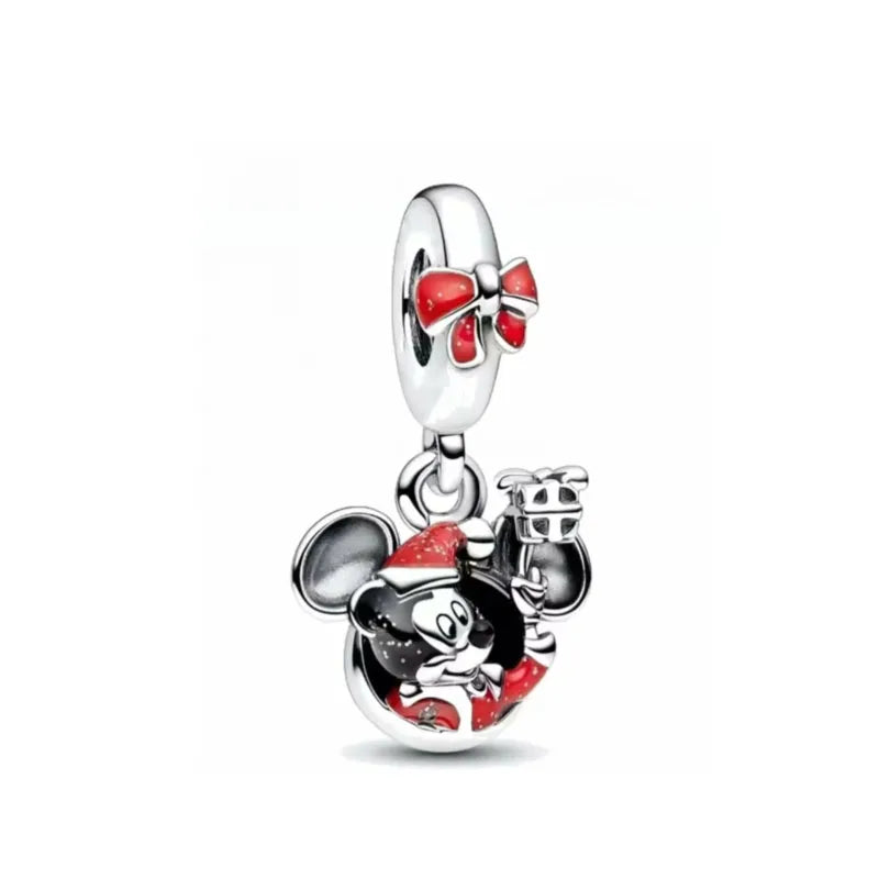 Exquisite 925 Silver Shell Bead Mouse Pendant for European Bracelets – DIY Jewelry Accessory with Zircon