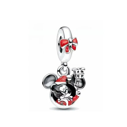 Exquisite 925 Silver Shell Bead Mouse Pendant for European Bracelets – DIY Jewelry Accessory with Zircon