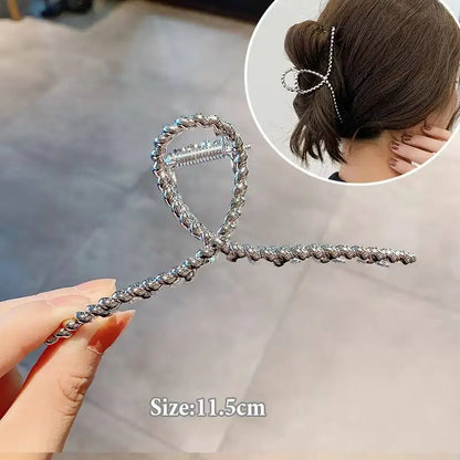 Geometric Metal Hair Claw Clips for Women Fashionable Zinc Alloy Hairpins