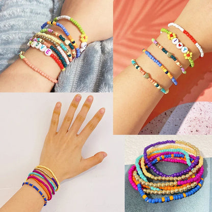 Vibrant 80000PCS 3mm Glass Seed Beads Kit for DIY Jewelry Crafting and Handmade Creations