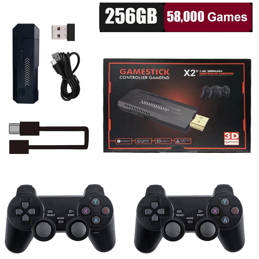 BOYHOM X2 Plus GD10 Pro 256GB 50,000 Game 4K 3D HD Retro Video Game Console With Wireless Controller 50 Emulators For Kids Gifts