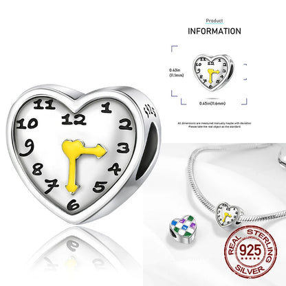 Elegant 925 Sterling Silver School Charm Beads for DIY Bracelet Jewelry