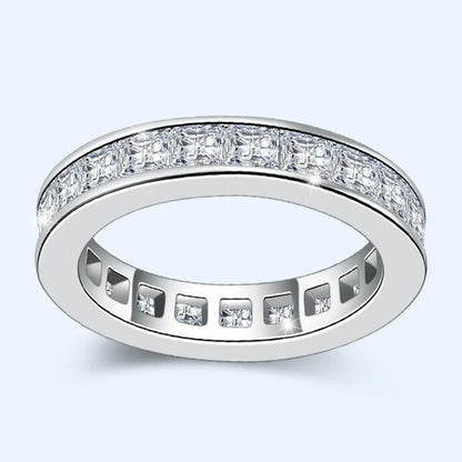 Luxury Pave AAAAA CZ 925 Sterling Silver Engagement Wedding Ring for Women and Men Vintage Party Jewelry Gift