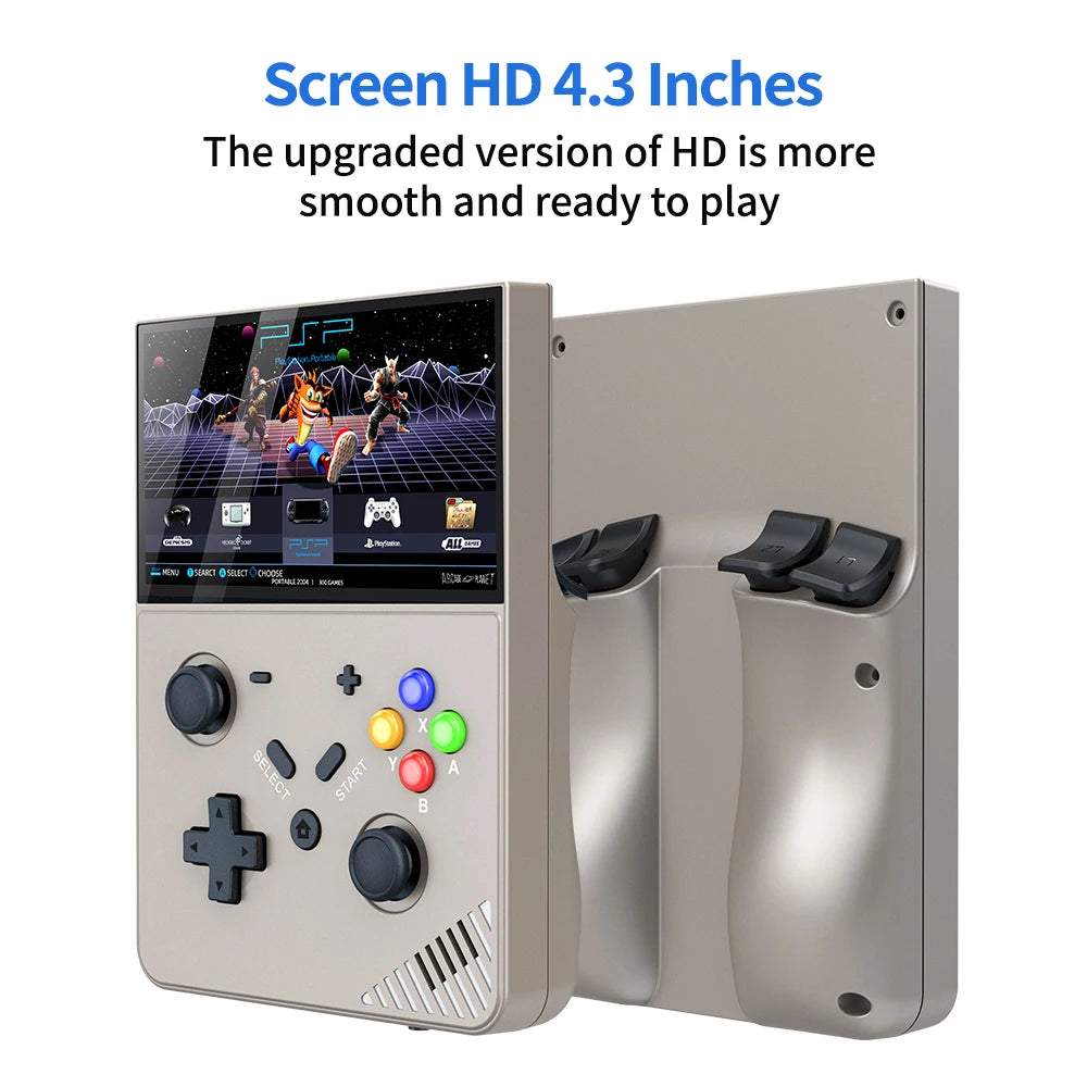 R43Pro 4.3 Inch HD Linux Retro Handheld Console Cortex A17 Open Source 20000 Games Portable Travel Kids Gift