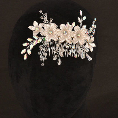 Elegant Crystal Bridal Hair Comb Silver Gold Wedding Headpiece for Women