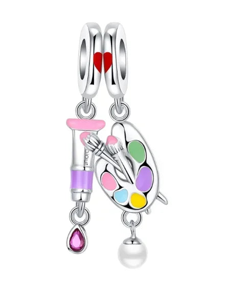 Sparkling Purple Jellyfish Sterling Silver 925 Charm Bead Birthday Pendant for DIY Bracelet Jewelry