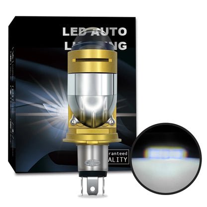 Stella Bi LED Lens Projector H4 Mini Bulb 110W Headlight White Light 1 Piece Yellow Bulb H4 LHD