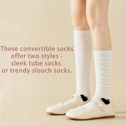 Spring Autumn Compression Calf Socks Women Heart Print