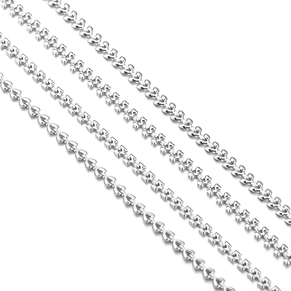 Gold Plated Stainless Steel Chain for DIY Jewelry Crafting Necklace Bracelet Anklet 1 Meter