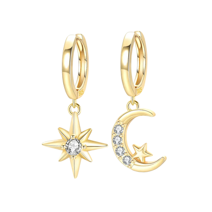 Luxury 925 Sterling Silver Chunky Hoop Earrings with Big Heart Zircon Accents for Women Wedding Party Jewelry Gifts