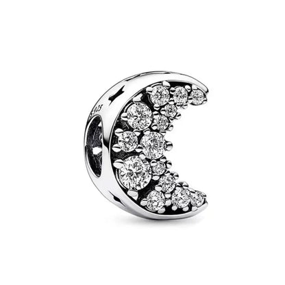 European Zircon Charm Beads 925 Silver Pendant Necklace for Women Gift P1687