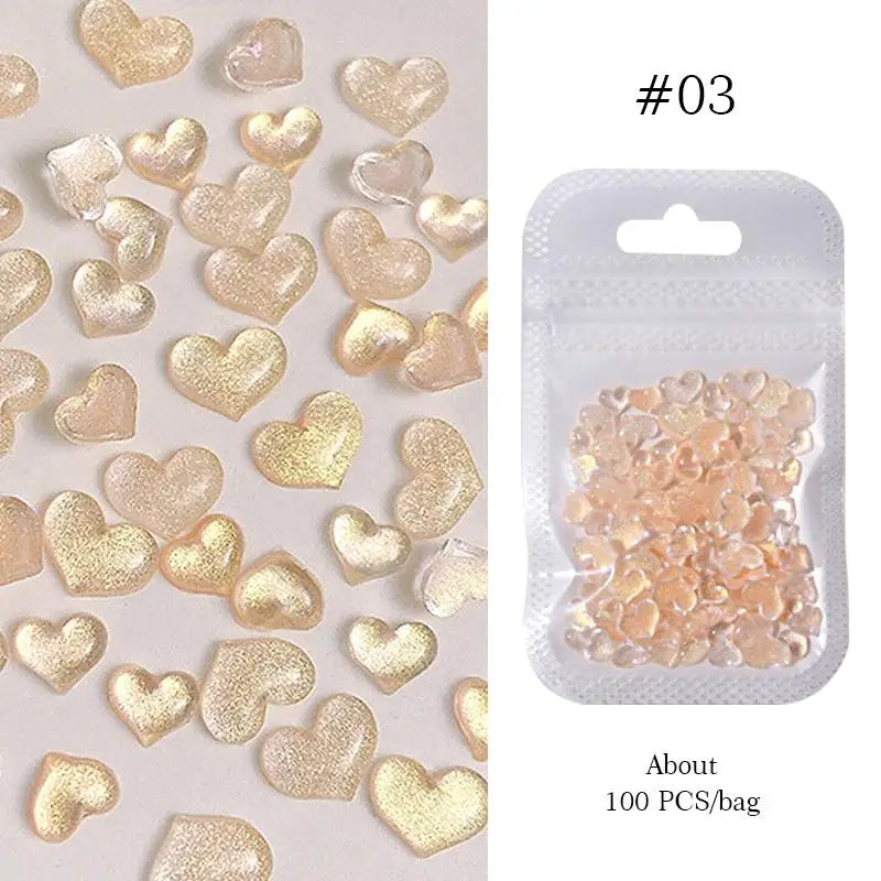 Kawaii Lollypop 3D Nail Art Charms Set with Resin Butterfly and Bear Rhinestones