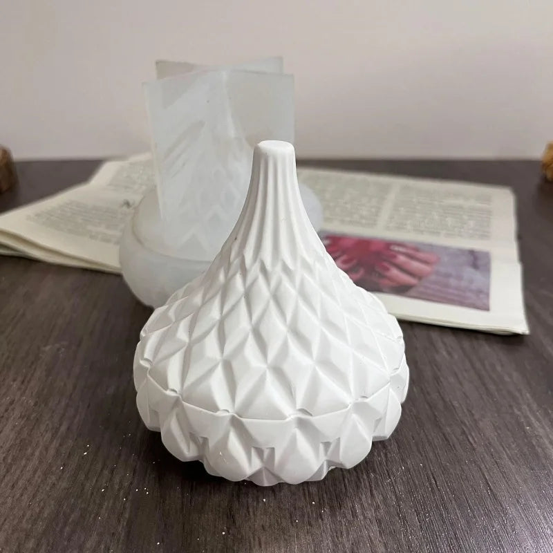 Droplet Shaped Silicone Mold for DIY Gypsum Jewelry Storage and Decorative Resin Crafting