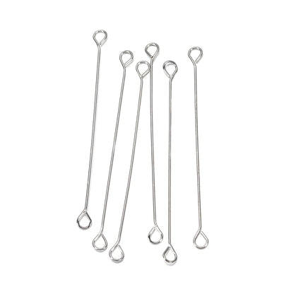 Stainless Steel Double Eye Pin Earrings Set for DIY Jewelry Making and Handcraft Supplies
