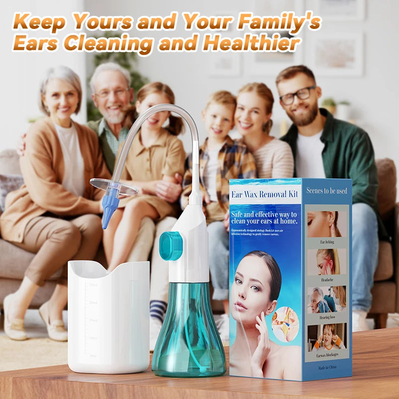 Ear Wax Removal Manual Ear Irrigation Flushing System Ear Wax Clean Tool Safe and Effective Ear Water Cleaner Kit