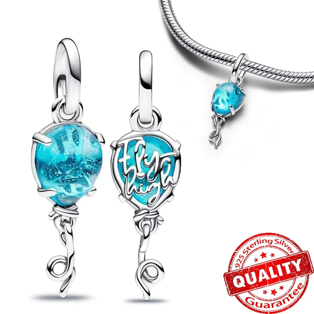 925 Sterling Silver Christmas Snowman Snowflakes and Hot Air Balloon Charms for DIY Bracelets and Necklaces Women Gift