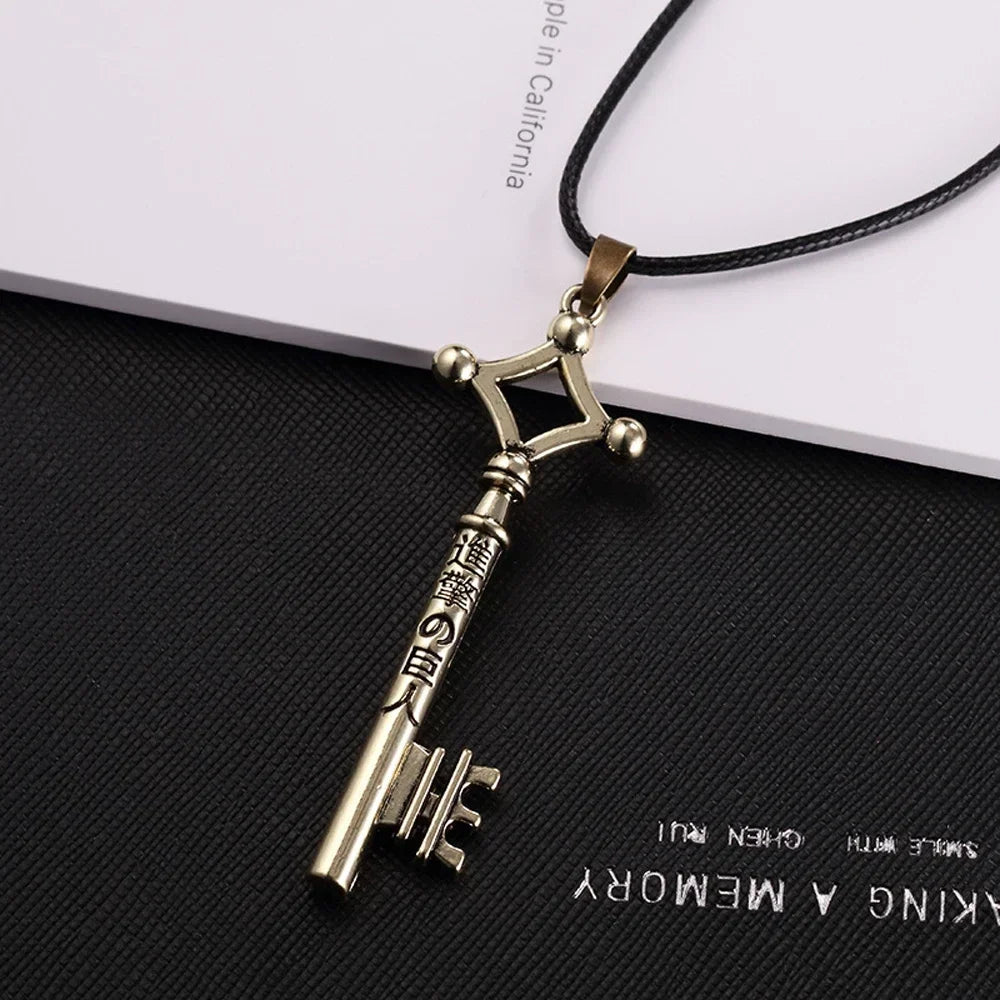 FSUNION Attack On Titan Eren Pendant Necklace Vintage Anime Jewelry For Men Cosplay
