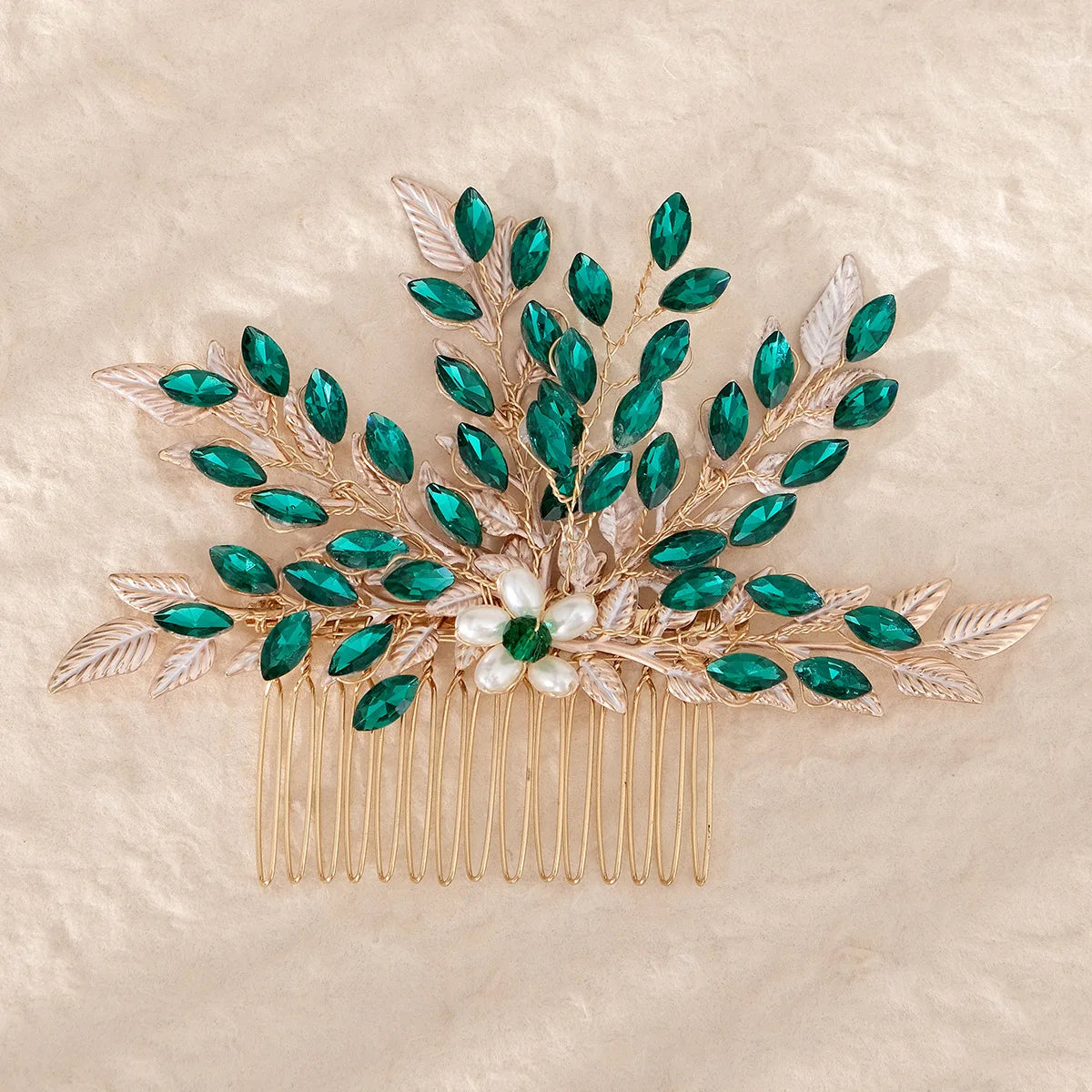 Elegant Alloy Flower Hair Combs for Bridal and Party Glamour