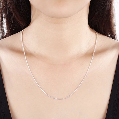 925 Sterling Silver Snake Chain Necklace Set 10PCS 16-30 Inch 1mm Fashion Jewelry for Men and Women