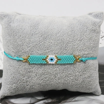 ZHONGVI Multicolored Evil Eye Miyuki Bead Bracelet for Women – Trendy Friendship Jewelry