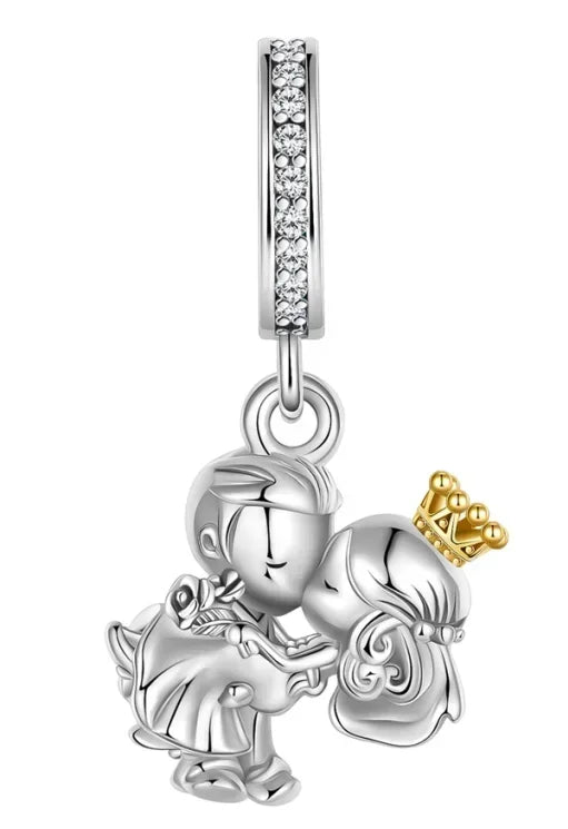 Sparkling Birthstone Heart Charm 925 Sterling Silver Pendant Bead for Mom DIY Jewelry Gift