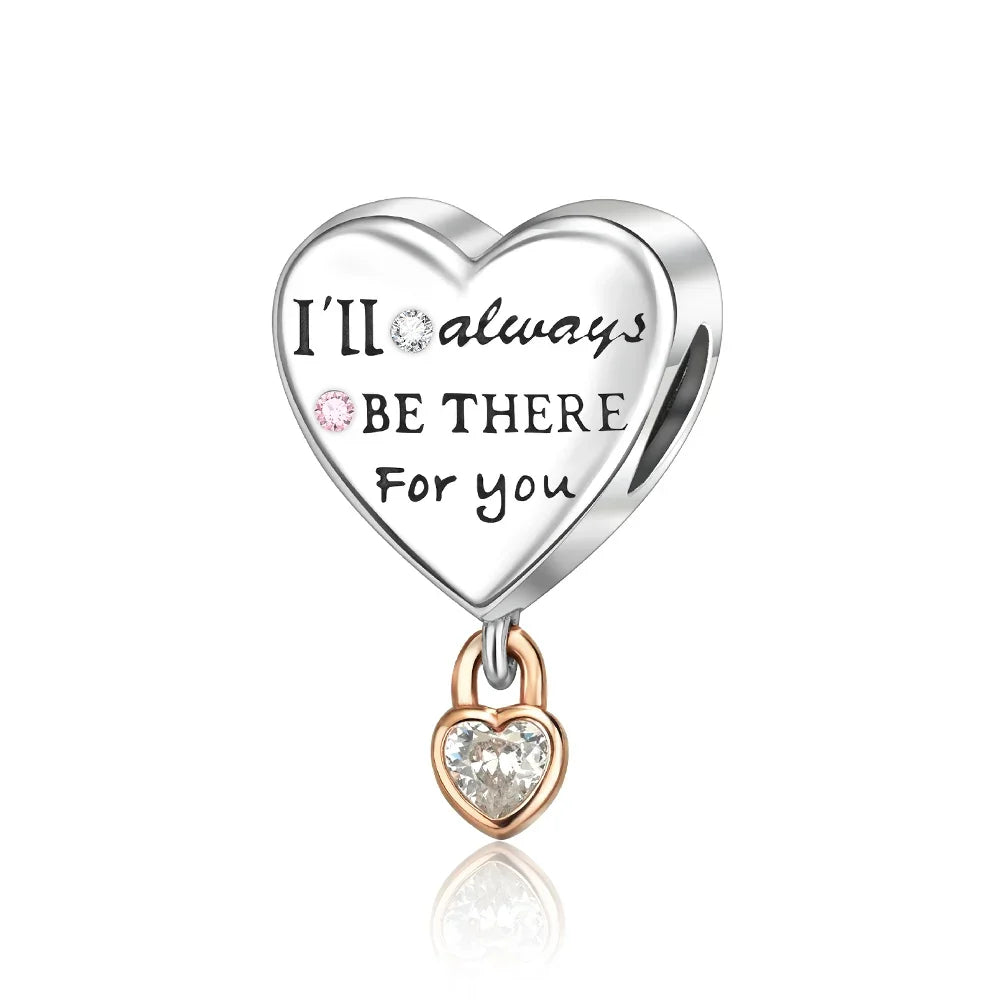 Original 925 Sterling Silver Heart Star Hot Air Balloon Puzzle Charms with Zircon for DIY Necklace and Bracelet Jewelry Gift