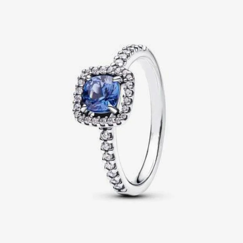 Original 925 Sterling Silver Heart Crown Bow Moon Shell Colorful Crystal Ring for Women Fine Jewelry Gift XR185