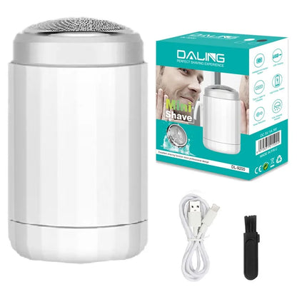Mini Waterproof Electric Shaver for Men Powerful Rechargeable Facial Razor with Fast Charging and Wet Dry Functionality