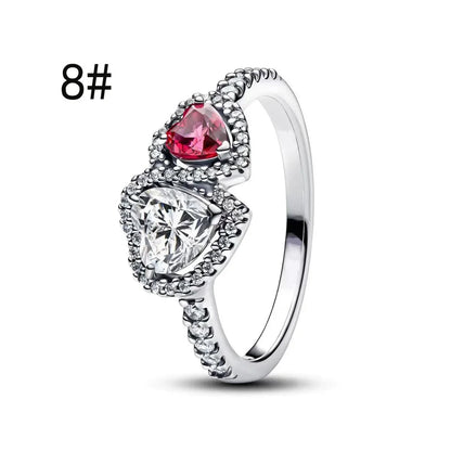 925 Sterling Silver Pink Bow Zircon Jewelry Set Necklace Earrings Bracelet DIY Gift for Women