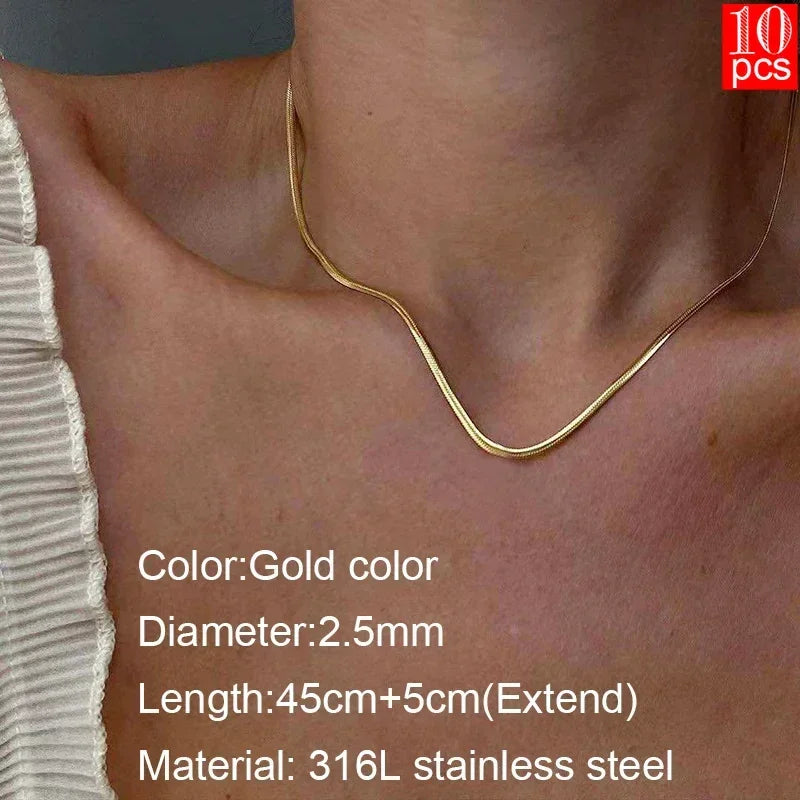 Elegant Blue Eye Heart Necklace Set for Women with Golden Star and Bee Charms on Stainless Steel Chain
