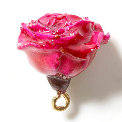 Handmade Multicolor 3D Resin Flower Charms for DIY Jewelry Earrings 2x16mm