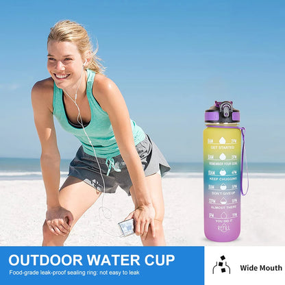 1L Silicone Leakproof Sport Water Bottle For Travel
