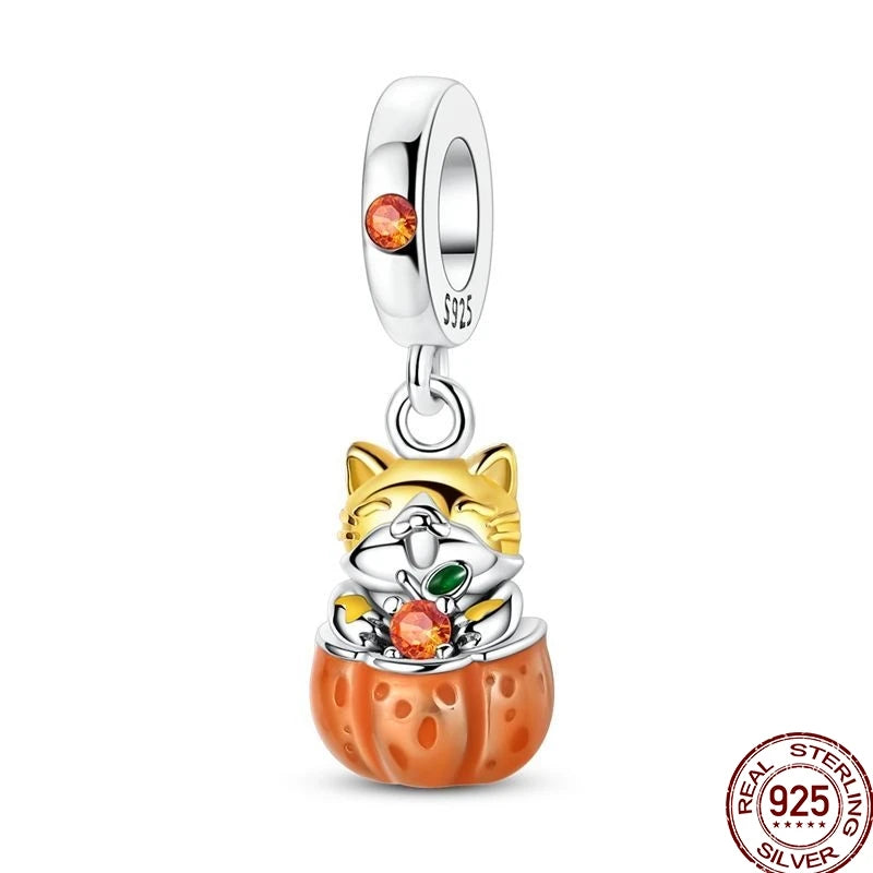 925 Sterling Silver Mom Heart Puzzle Charm Bead Luminous