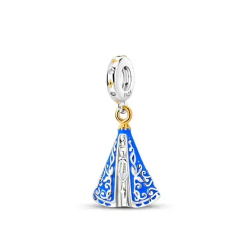 Elegant 925 Silver Cat Bear Ice Cream Pendant Bead for European Bracelet
